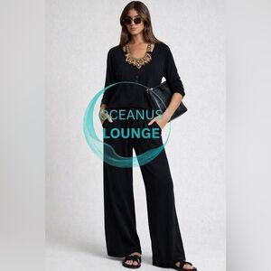 🆕Black soft jumpsuit pant M ptp 19”